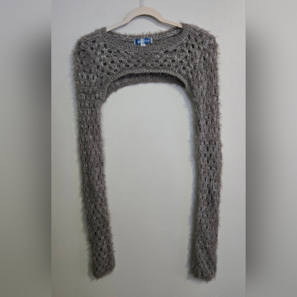 Urban Outfitters Fuzzy Gray Snug Sweater Womens Size S